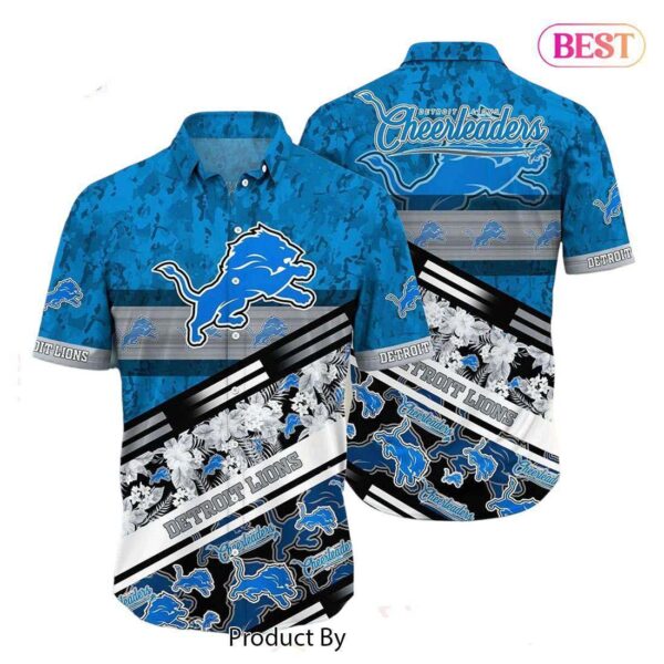 HOT TREND Detroit Lions NFL Hawaiian Shirt Graphic Tropical Pattern 3D Printed Beach Shirt Summer Gift For Fans