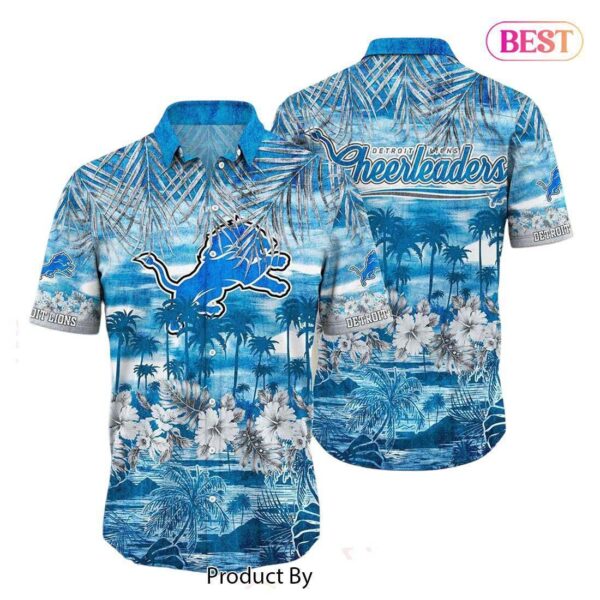 HOT TREND Detroit Lions NFL Hawaiian Shirt Style Tropical Pattern Summer For Awesome Fans