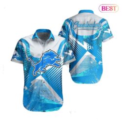 HOT TREND Detroit Lions NFL Hawaiian Shirt Summer Short Sleeve Button Down Shirt Perfect Gift For Big Fans