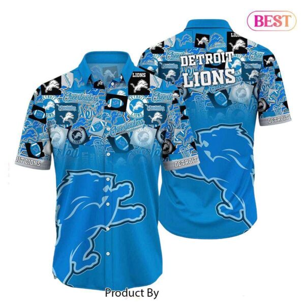 HOT TREND Detroit Lions NFL Hawaiian Shirt Trends Summer Short Sleeve Button Down Shirt For Sports Fans