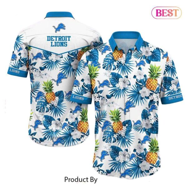 HOT TREND Detroit Lions NFL Hawaiian Shirt Tropical Pattern Graphic Hawaii Shirt For Fan Ever