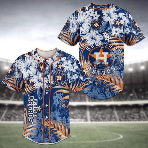 Houston Astros MLB Baseball Jersey Shirt Flower