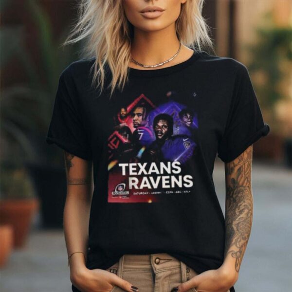 Houston Texans vs Baltimore Ravens Are Back At The MT Bank Stadium Jan 20 2024 NFL Divisional Playoffs 2023 2024 T Shirt