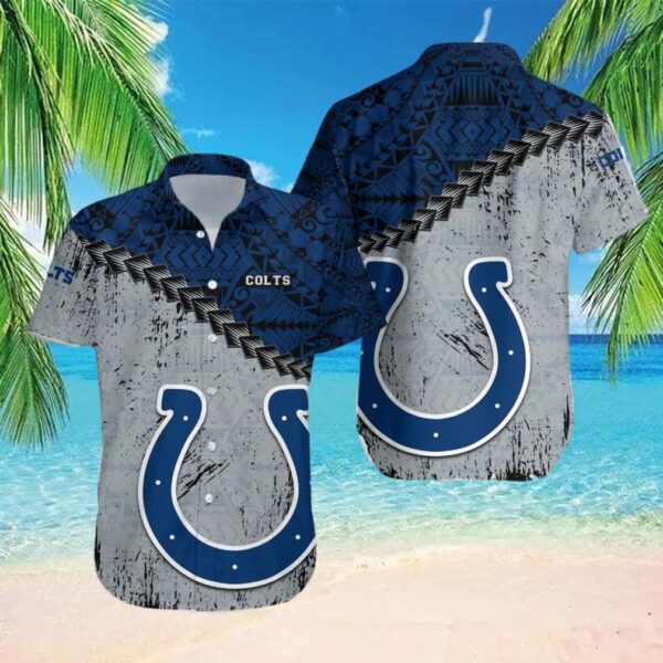 Indianapolis Colts Nfl Polynesian Tattoo Hawaiian Shirt