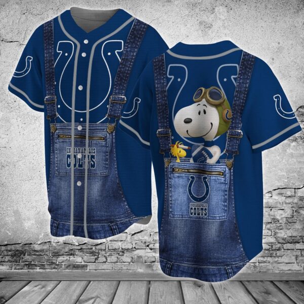 Indianapolis Colts Snoopy NFL Baseball Jersey Shirt – Perfect for Fans