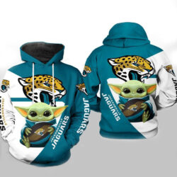 Jacksonville Jaguars NFL Baby Yoda Team 3D Hoodie All Over Print