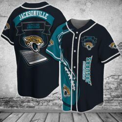 Jacksonville Jaguars NFL Baseball Jersey Shirt – Classic Design for Football Fans