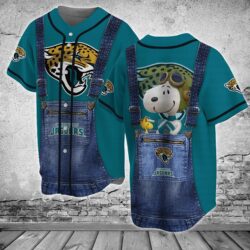 Jacksonville Jaguars NFL Baseball Jersey Shirt For This Season Snoopy