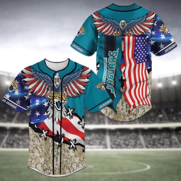 Jacksonville Jaguars US Flag Eagle Baseball Jersey Shirt – Limited Edition