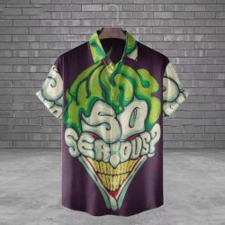 Joker Face Why So Serious Haha Horror Movie Halloween All Over Print 3d Hawaiian Shirt