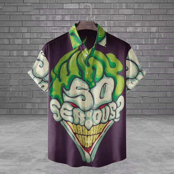 Joker Face Why So Serious Haha Horror Movie Halloween All Over Print 3d Hawaiian Shirt