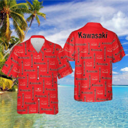 Kawasaki Motorcycle Brand Retro Brand New AOP Hawaiian Shirt For Summer