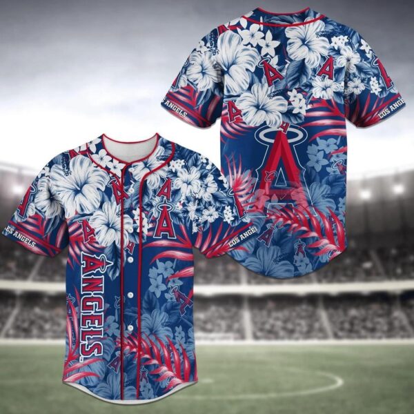 Los Angeles Angels MLB Baseball Jersey Shirt Flower