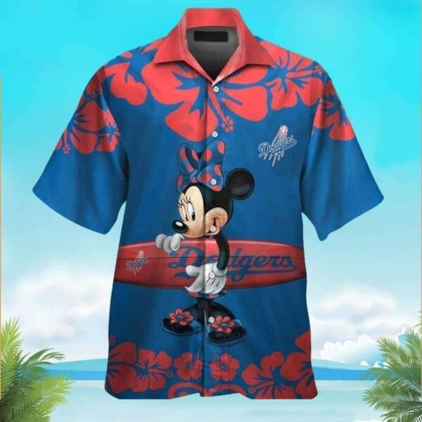 Los Angeles Dodgers Hawaiian Shirt -Minnie Mouse Tropical Paradise Edition