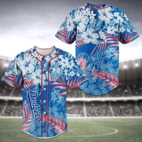 Los Angeles Dodgers MLB Baseball Jersey Shirt Flower