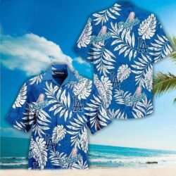 Los Angeles Dodgers Monochrome Foliage MLB Aloha Shirt – Elegant Fan Gear