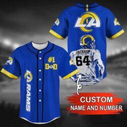 Los Angeles Rams NFL Custom Name Baseball Jersey Shirt