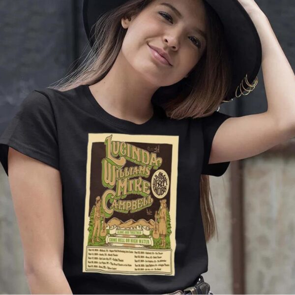 Lucinda Williams Mike And Campbell Tour Alone And Together 2024 Poster shirt