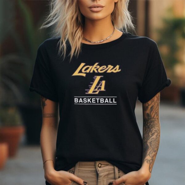 Men’s ’47 Black Los Angeles Lakers 2024 City Edition Triplet Franklin Long Sleeve T Shirt