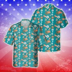 Miami Dolphins America Independence Day 3D Hawaiian Shirt