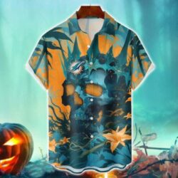 Miami Dolphins NFL Skull Halloween Hawaiian Shirt Special Gift For Fans