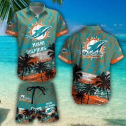 Miami Dolphins Team NFL Hawaiian Shirt And Beach Shorts Summer Gift