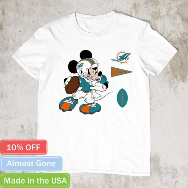 Mickey mouse player Miami Dolphins Disney shirt