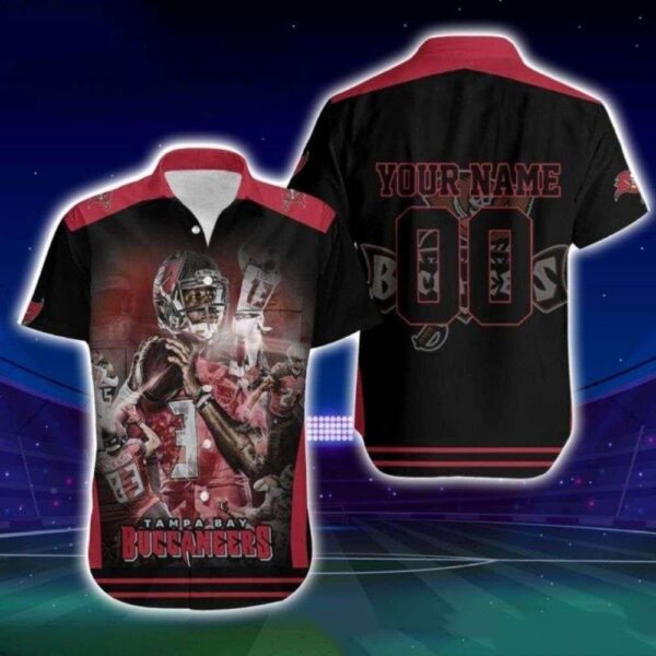 Midnight Mascot March – Personalized NFL Buccaneers Hawaiian Shirt