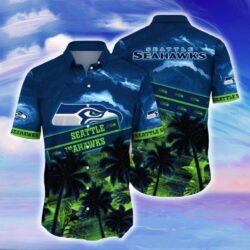 Midnight Palms Seattle Seahawks Aloha Shirt – Moonlit Oasis Edition