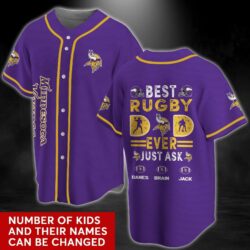 Minnesota Vikings NFL Personalized Baseball Jersey Shirt