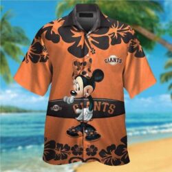 Minnie Mouse Hibiscus Giants Aloha Shirt – Playful Team Spirit