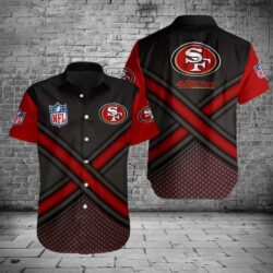 Monochrome Momentum 49ers Hawaiian Shirt – Striking Contrast Edition