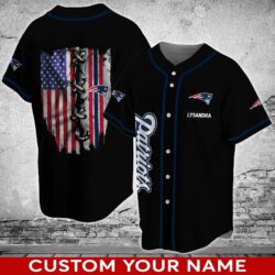 New England Patriots NFL Personalized Baseball Jersey Shirt V2