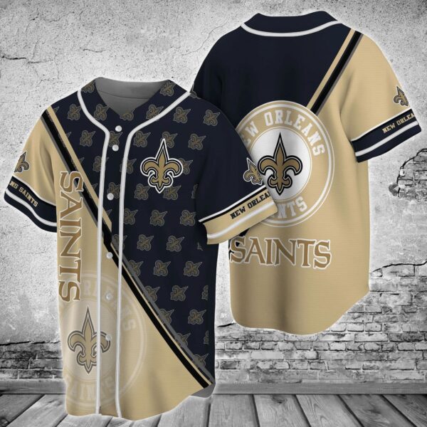 New Orleans Saints NFL Baseball Jersey Shirt FVJ01