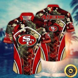 NFL 49ers Nightshade Floral Majesty Hawaiian Shirt