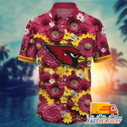 NFL Arizona Cardinals Hawaiian Shirt Style Flower Gift For Fans Football Lover