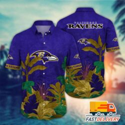 NFL Baltimore Ravens Hawaiian Shirt Style #4 Gift For Fans Football Lover