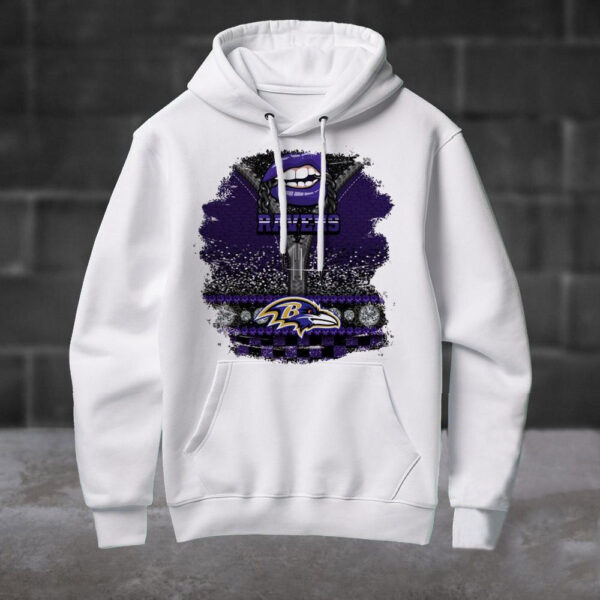 NFL Baltimore Ravens Special Torn Effect Football Hoodie Shirt