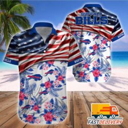 NFL Buffalo Bills Hawaiian Shirt Flag Us Style Gift For Fans Football Lover