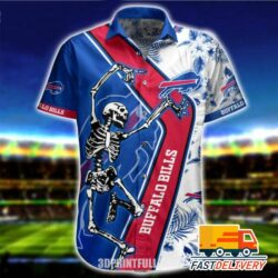 NFL Buffalo Bills Hawaiian Shirt Style Dance With Death Gift For Fans Football Lover