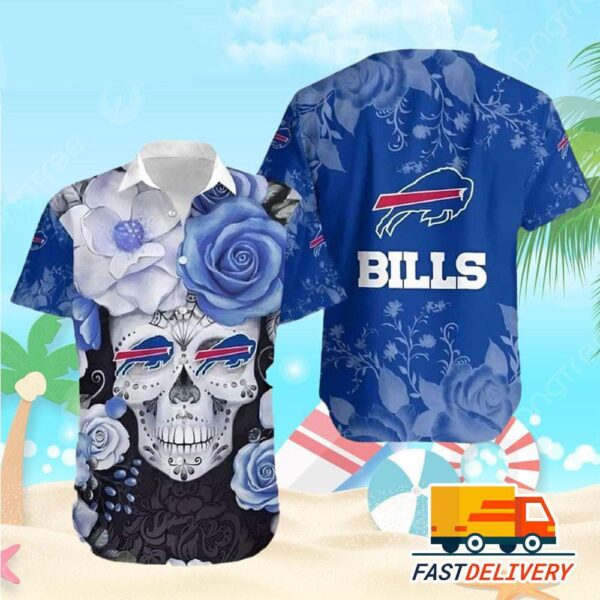 NFL Buffalo Bills Hawaiian Shirt Style Skulls Gift For Fans Football Lover