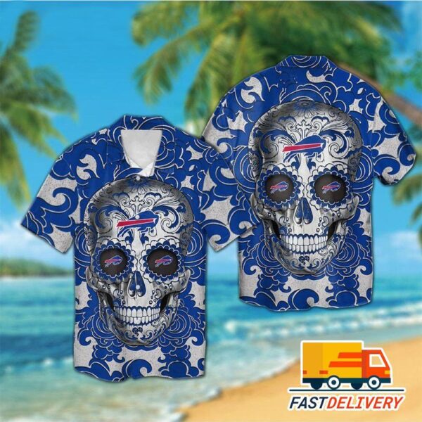 NFL Buffalo Bills Hawaiian Shirt Style Ultra Cool Skulls Gift For Fans Football Lover