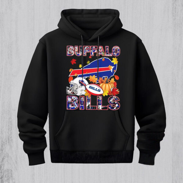 NFL Buffalo Bills Team Player Graphics Autumn Hoodie Shirt