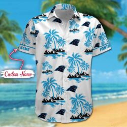 NFL Carolina Panthers Palm Tree Tropical Summer Hawaiian Shirt