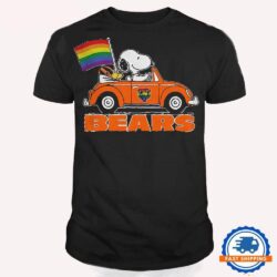 NFL Chicago Bears Snoopy Peanuts LGBT Flag T Shirt, LGBT Pride T Shirt