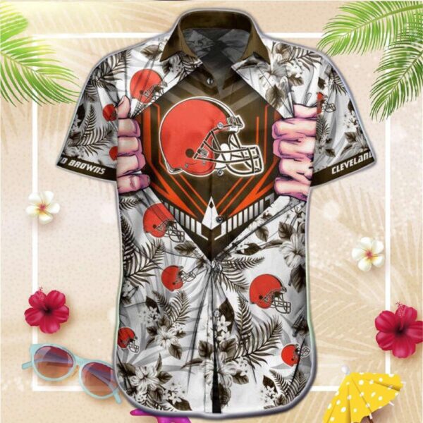 NFL Cleveland Browns Hawaiian Shirt Super Man Gift For Fans Football Lover