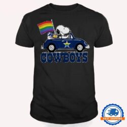 NFL Dallas Cowboys Snoopy Peanuts LGBT Flag T Shirt, LGBT Pride T Shirt