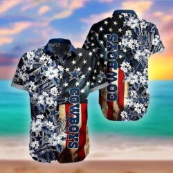 NFL Dallas Cowboys Us Flag Independence Day 4th Of July Hawaiian Shirt