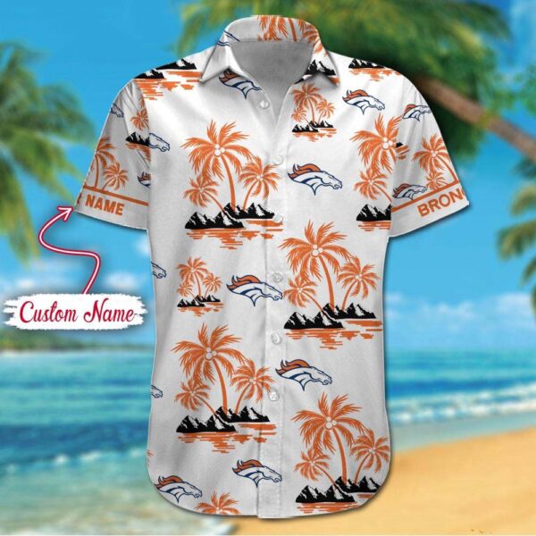 NFL Denver Broncos Palm Tree Tropical Summer Hawaiian Shirt