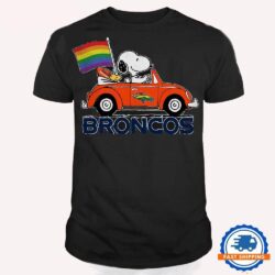 NFL Denver Broncos Snoopy Peanuts LGBT Flag T Shirt, LGBT Pride T Shirt